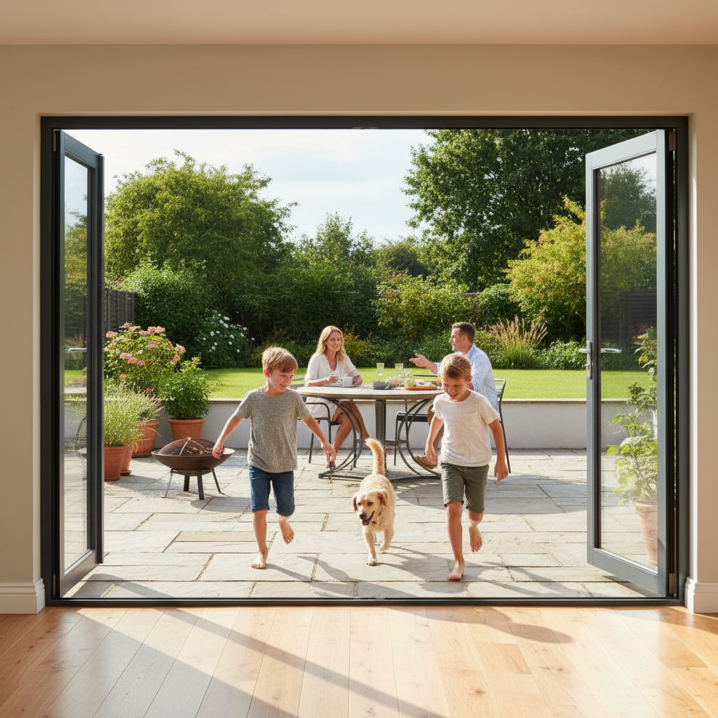 Premium 10ft External Bifold Door Set with Double Glazing and Advanced UV Protection