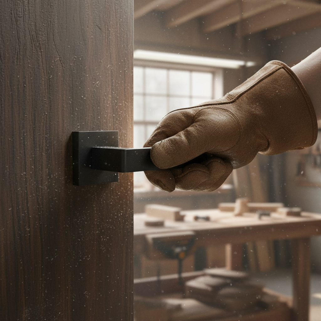 Premium Designer Square Lever Door Handle Set in Matt Black Finish - Modern and Durable for Stylish Internal Doors