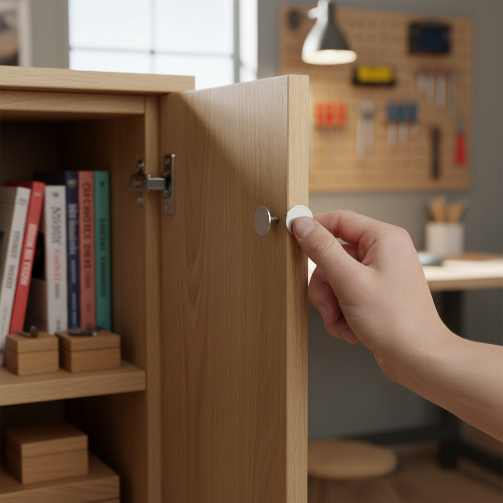 Premium 24mm Flush Mounted Countersunk Magnetic Catch - Satin Stainless Steel Finish for Secure Door Closure