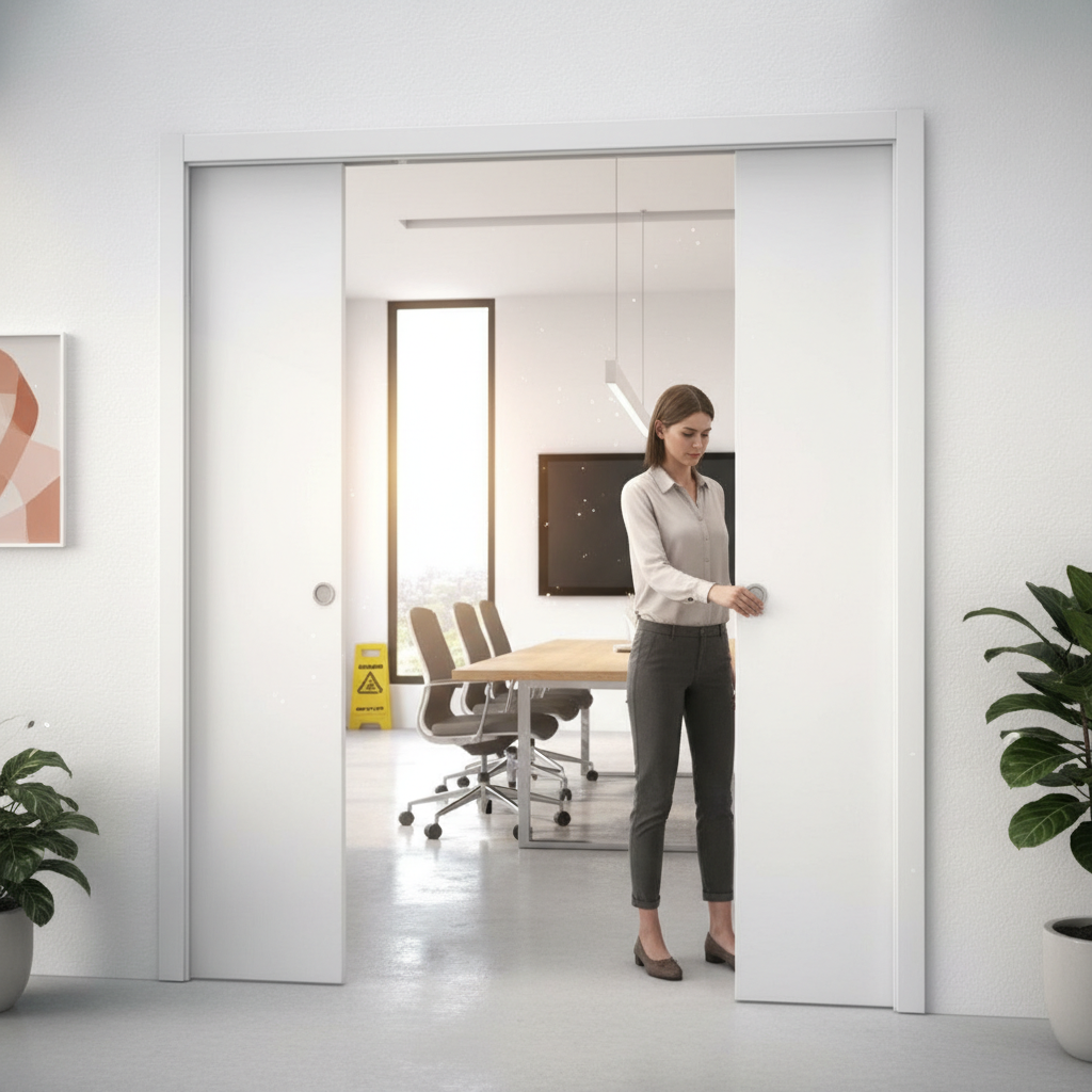 Premium Double Classic Wiring Ready Pocket Door System for Space-Saving Solutions with Easy Installation