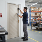 Premium Fully Finished Internal Endure Laminate FD30 Fire Door with 30 Minutes Fire Resistance and Elegant Ivory Finish
