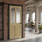 Premium Clear Pine Glazed Internal Door with 4 Panel Design and Safety Glass - High-Quality Professional Grade for Industrial and Commercial Applic...