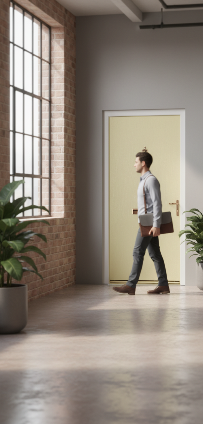 Premium Modern Flush External Fire Door Set with Solid-Core, Multipoint Locking and Fire Resistance Certification