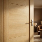 Blonde Oak Internal Ladder Door Fully Finished - detail view