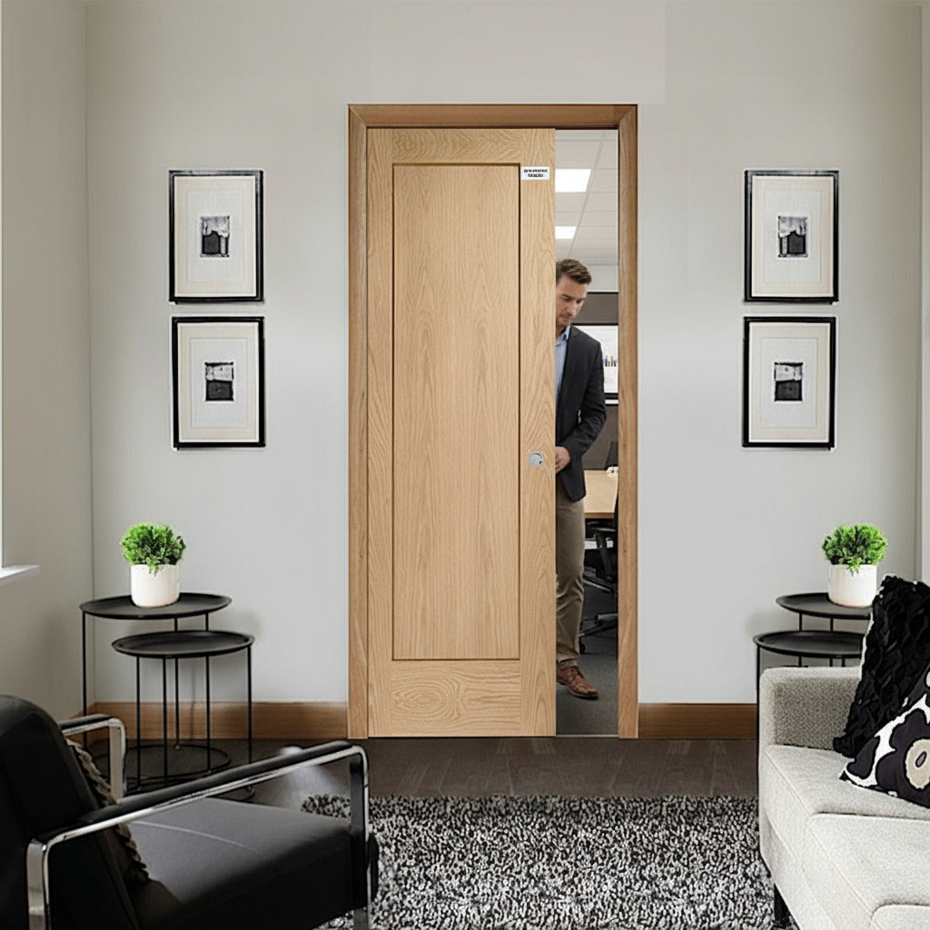Premium Fire Rated Pocket Door System for 30-Minute Fire Doors with Adjustable Jamb Kit and Maintenance-Free Track
