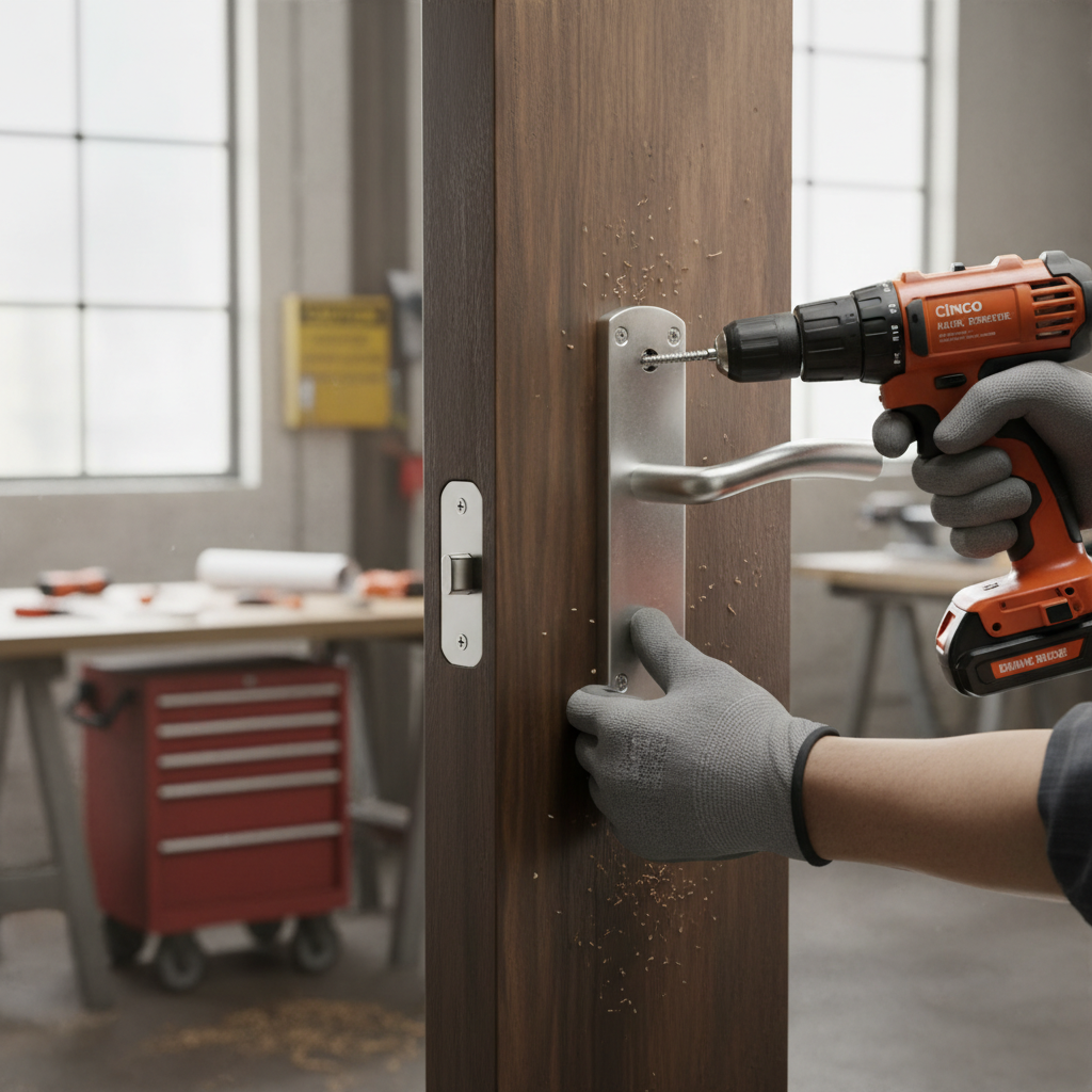 Premium Lever Handle on Backplate with Bathroom Turn and Keyhole Options for Enhanced Security and Functionality