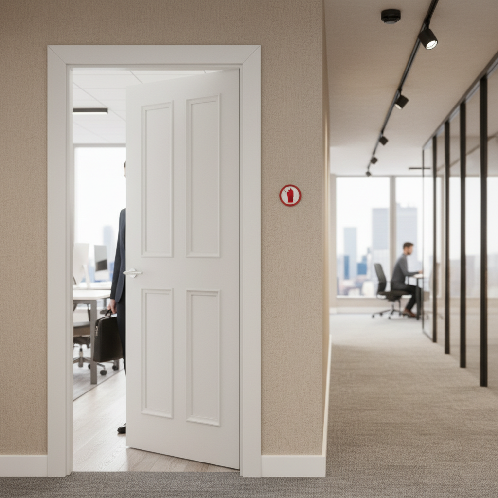 Premium Internal White Primed Fire Door with Solid Core and Classic Design for Enhanced Durability and Style
