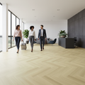 Premium Herringbone 5mm Purecoat Rigid Core Vinyl Flooring with Waterproof Design and IXPE Underlay for Enhanced Comfort