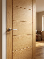 Internal Oak FD30 Fire Door Fully Finished Made-to-Measure Solid Core 30mm - detail view