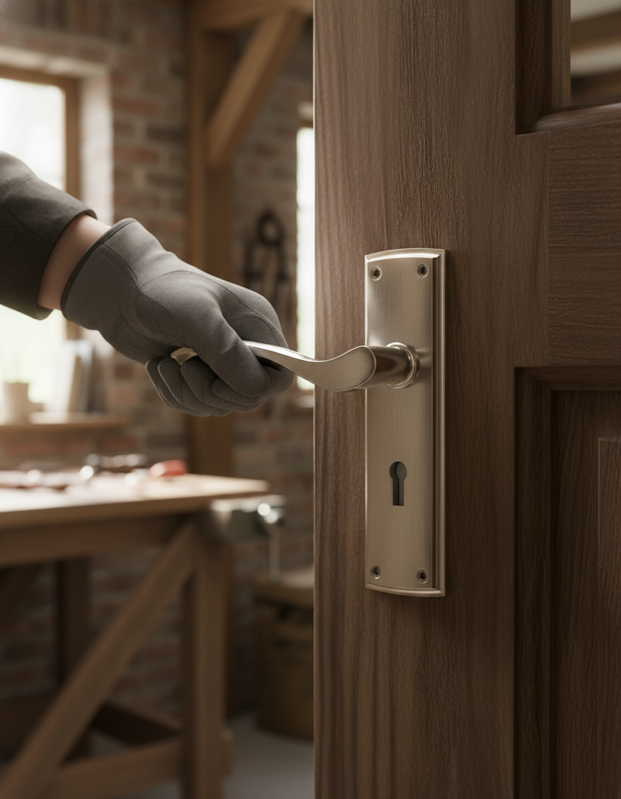 Premium Lever on Backplate Lock - Available in Lever Latch, Keylock, and Bathroom Lock Variants