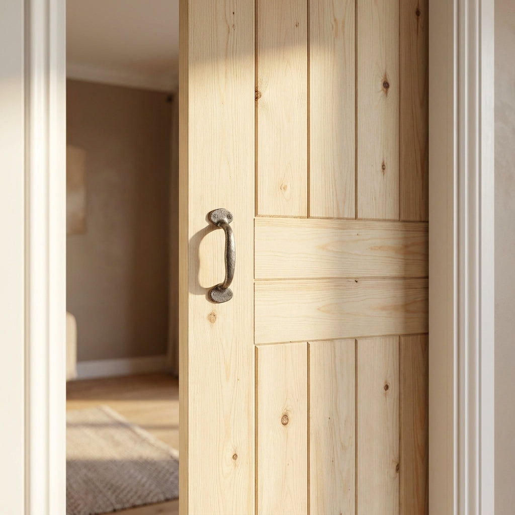 Unfinished Solid Stable Door in Scandinavian Pine for Internal Use - detail view