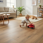 Premium 12mm Laminate Flooring with V-Grooved Edges for a Charming Solid Wood Appearance