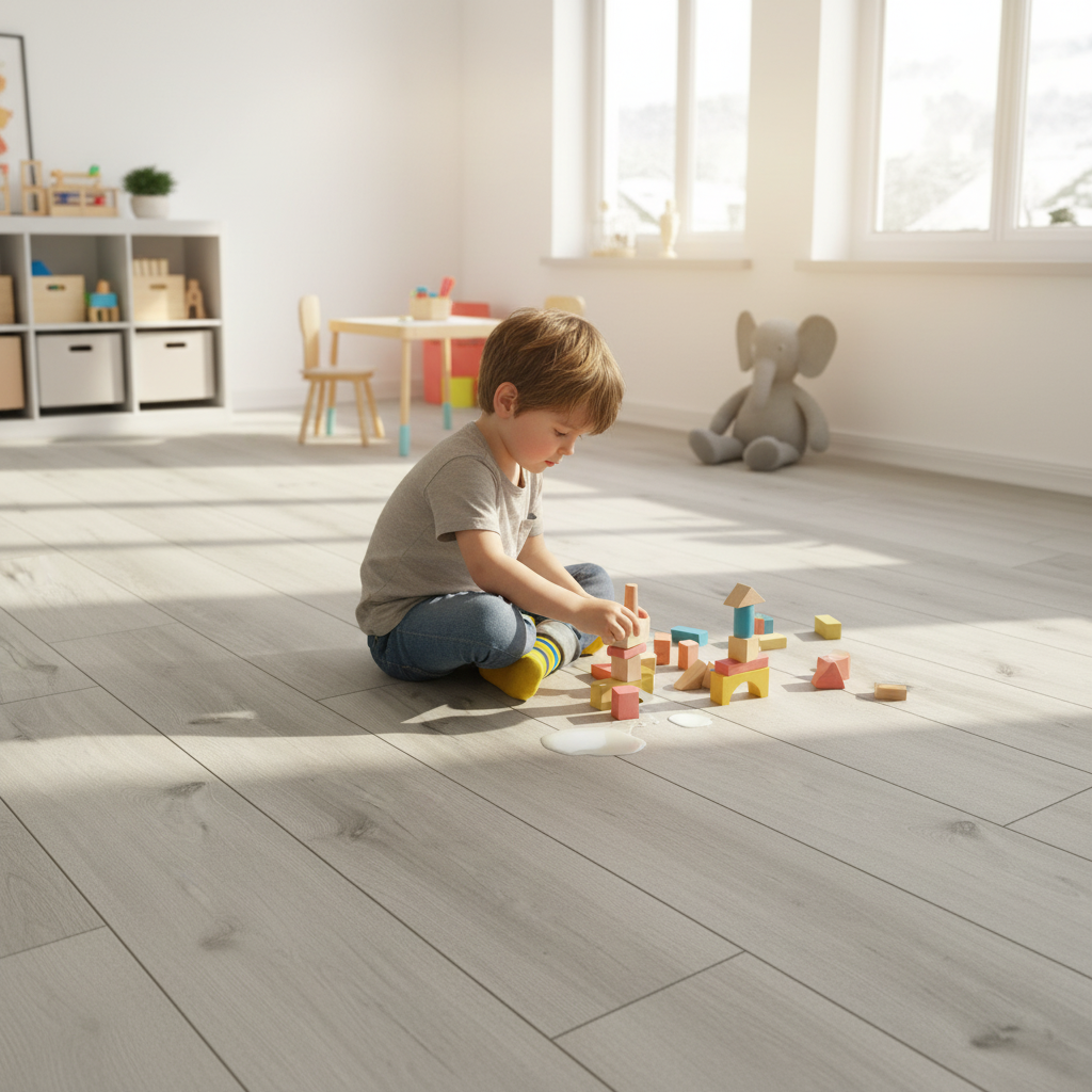 Premium 5mm Embossed Purecoat Rigid Core Vinyl Flooring - Durable Oak Effect with Water Resistance and IXPE Underlay for Comfort