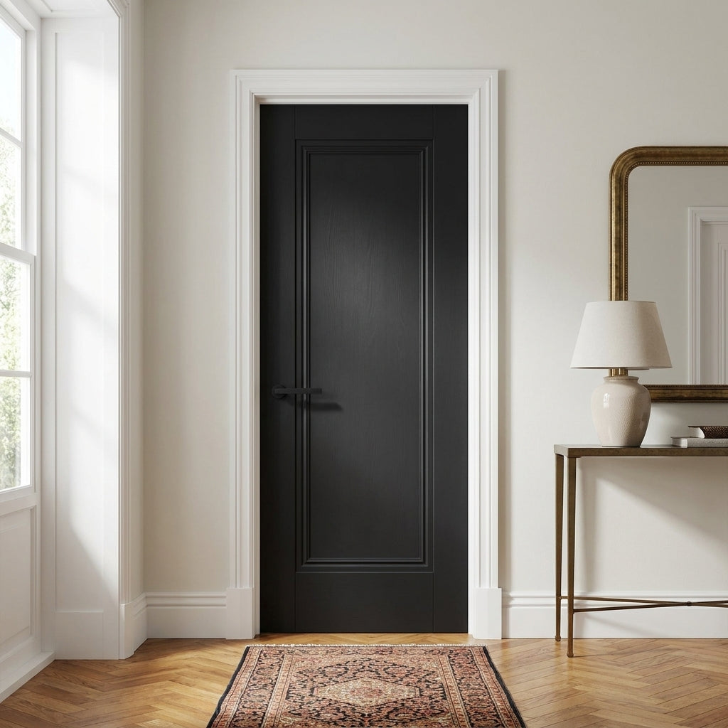 Black Internal Made-to-Measure Elegance Lancaster 1 Panel Fully Finished Door