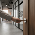 Premium Round Lever Door Handle with Dual-Finish Satin Nickel and Polished Nickel for Elegant Home Decor
