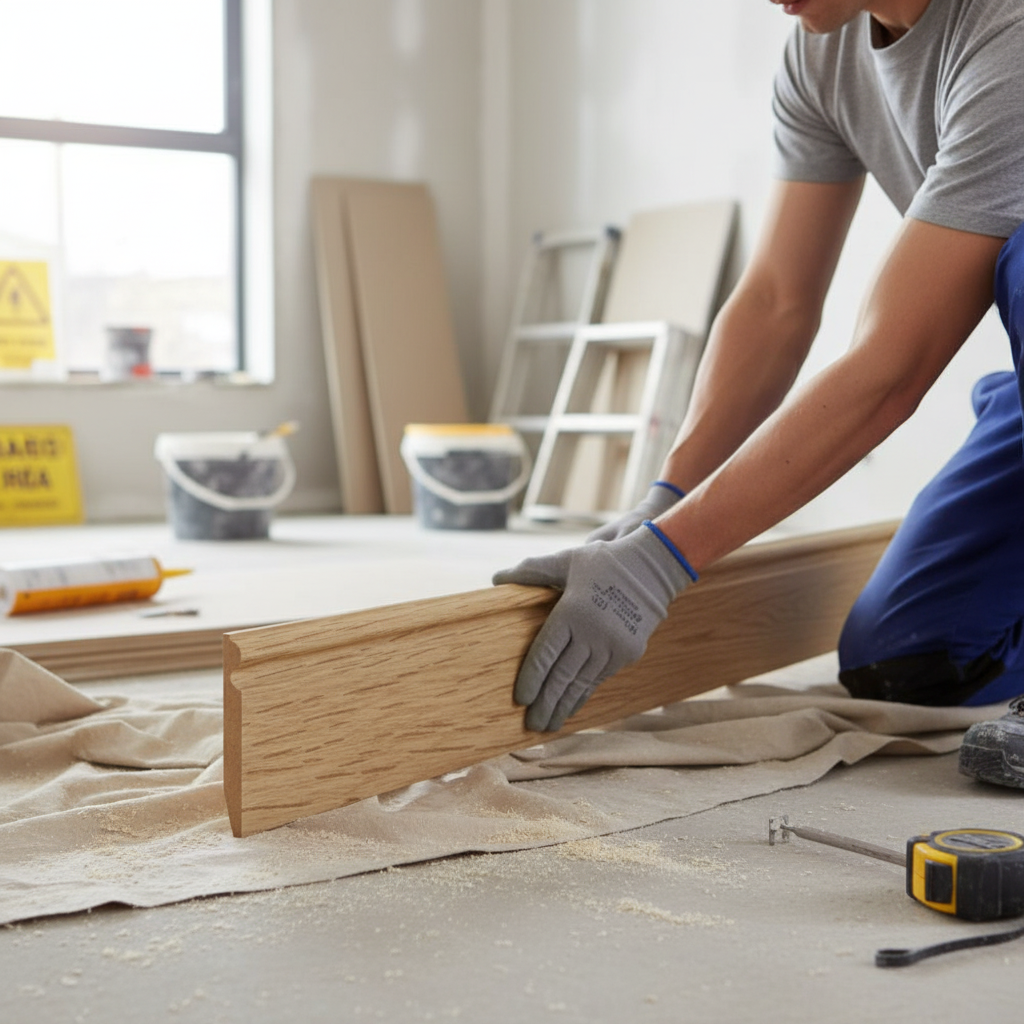 Premium 2.4m Torus Laminate Skirting Board - Durable Wall Protection and Decorative Finish for Flooring