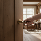 Premium Round Rose Lever Door Handle Set with Antique Bronze Finish for Elegant Interiors - Image 2
