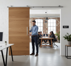 Premium Manual Sliding Door System for Wooden Doors with Soft Close and Adjustable Features