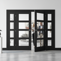 Premium Clear Glazed Room Divider with Matching Demi Panels - Customizable Sizes and Sophisticated Design