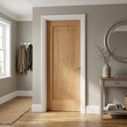 FD30 Fire Rated Oak Internal Door Unfinished 1 Panel Pattern