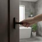 Premium 76mm (3'') Bathroom Lock with High-Performance Black Nickel Finish for Enhanced Security - Image 2