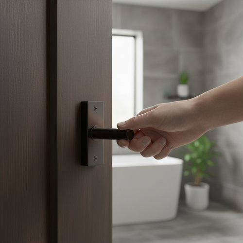 Premium 76mm (3'') Bathroom Lock with High-Performance Black Nickel Finish for Enhanced Security - Image 2