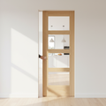 Premium Flush Pocket Door Set with Clear Glazed Panels - Space-Saving Design for Modern and Traditional Interiors