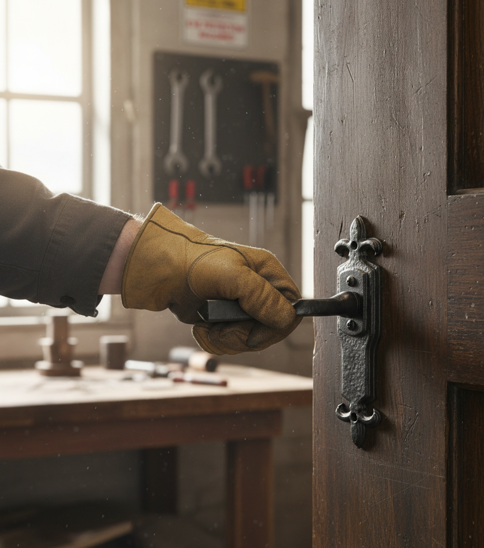 Premium Barley Twist Lever on Gothic Backplate - Ideal for Authentic Interiors - High-Quality Professional Grade for Industrial and Commercial Appl...