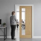 Premium Clear Glazed Pocket Door Set with Galvanised Steel Frame for Timeless Elegance and Space Efficiency