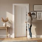Premium Internal Primed Flat Victorian Shaker 4 Panel Door - Durable Timber Construction for Timeless Interior Style