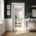 Internal White Door, Primed Finish, Pattern 10 Design with Obscure Glass