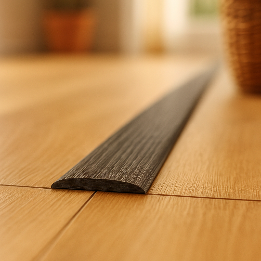 1m Dark Grey Laminate Door Profile for Seamless Adapting Solutions - detail view