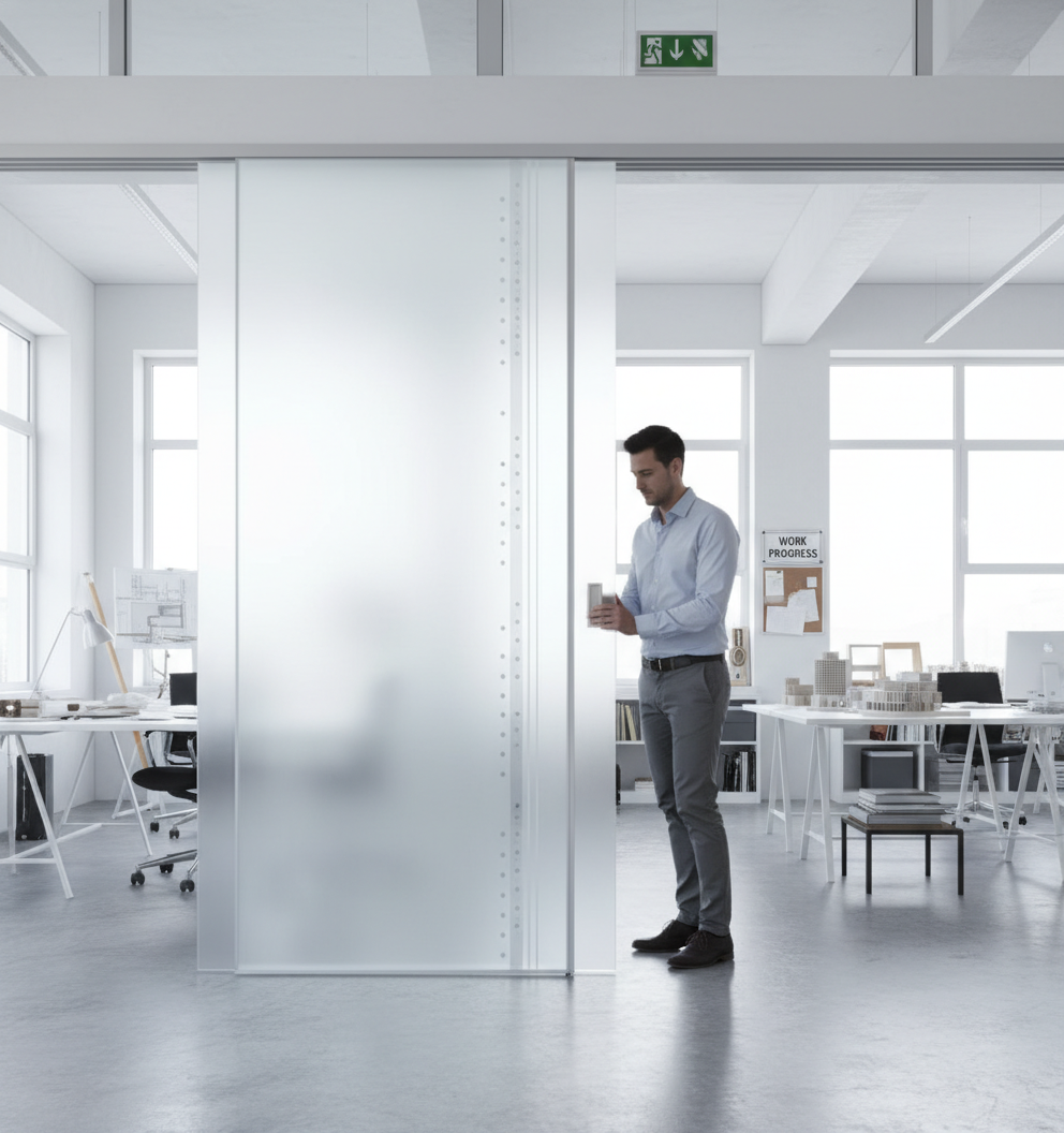 Premium Frameless Glass Door System with Satin Finish and Custom Sizes Up to 1026mm x 2040mm