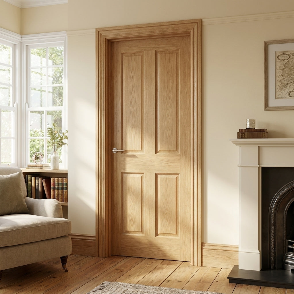 Internal Oak Veneer Door Lining Unfinished 2100mm x 108mm x 18mm