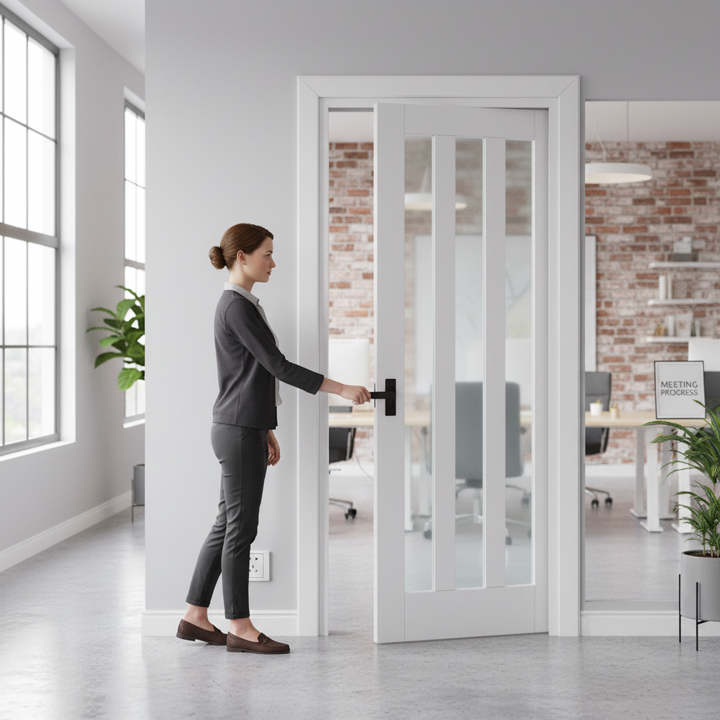 Premium Internal Pocket Door Set with 3 Light Obscure Glass Panels for Modern Living Spaces