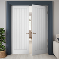 Premium Internal White Moulded Lifestyle Door Pair - Minimalist Design with 35mm Thickness for Contemporary Homes