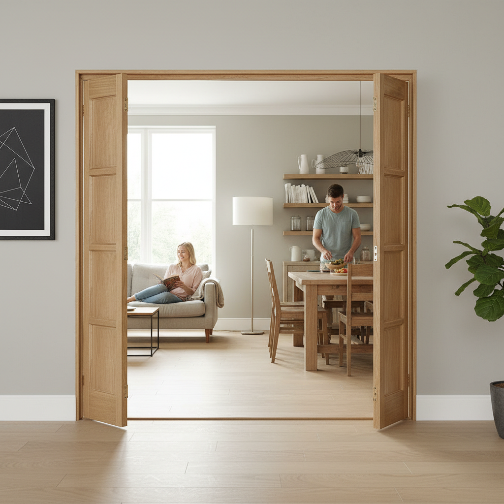 Premium 4 Leaf Bi-Folding System Set with Easy Operation and Space-Saving Design - Custom Made Options Available