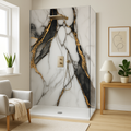 Gloss PVC Shower Wall Panel in Portoro Marble Finish