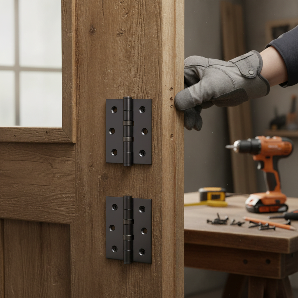 Premium 76mm (3'') Ball Bearing Hinge Pair - Zinc Alloy Construction with Black Nickel Finish for Door Applications