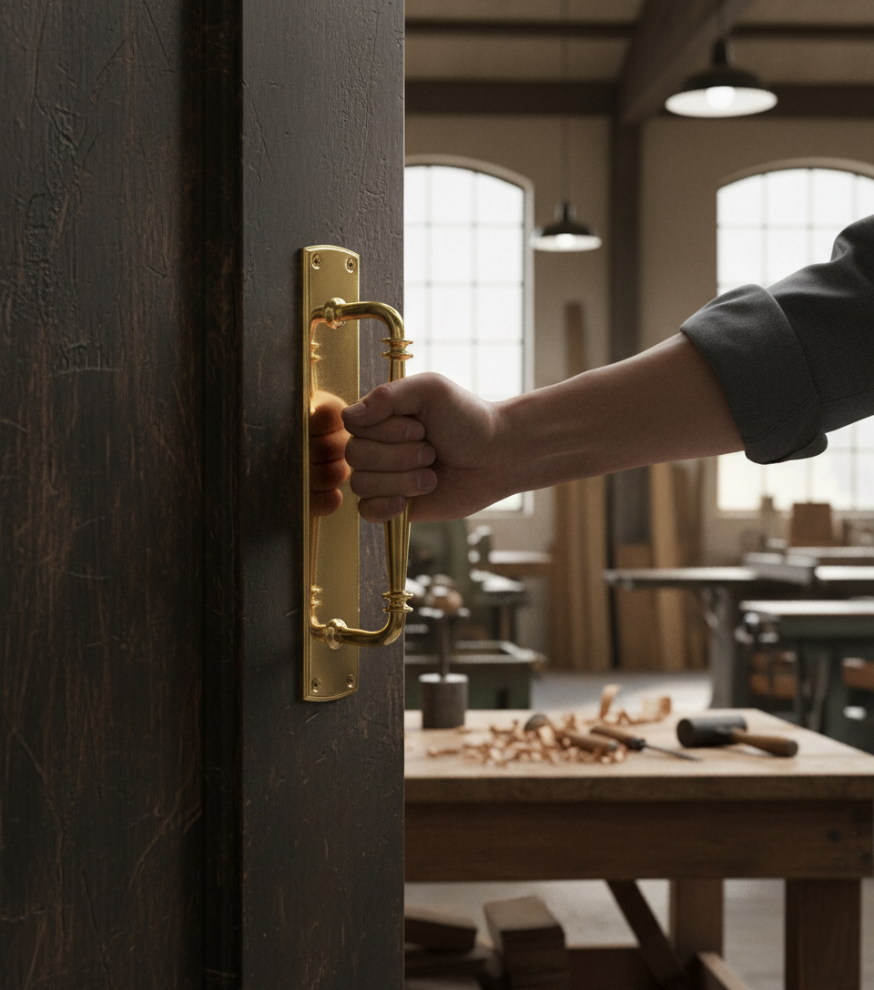 Premium Ornate Pull Handle with Decorative Backplate for Versatile Use - High-Quality Professional Grade for Industrial and Commercial Applications