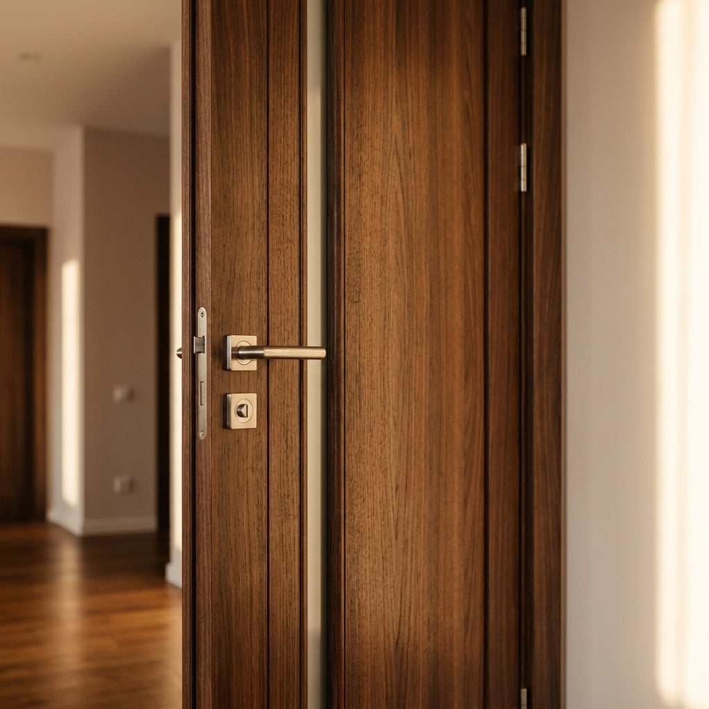 Internal White Full-Shaker Wardrobe Cupboard Door, Painted Finish - detail view