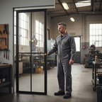 Premium Extra Slim Cross Bar Fire Rated Pocket Door System with Galvanised Steel Frame and Adjustable Features