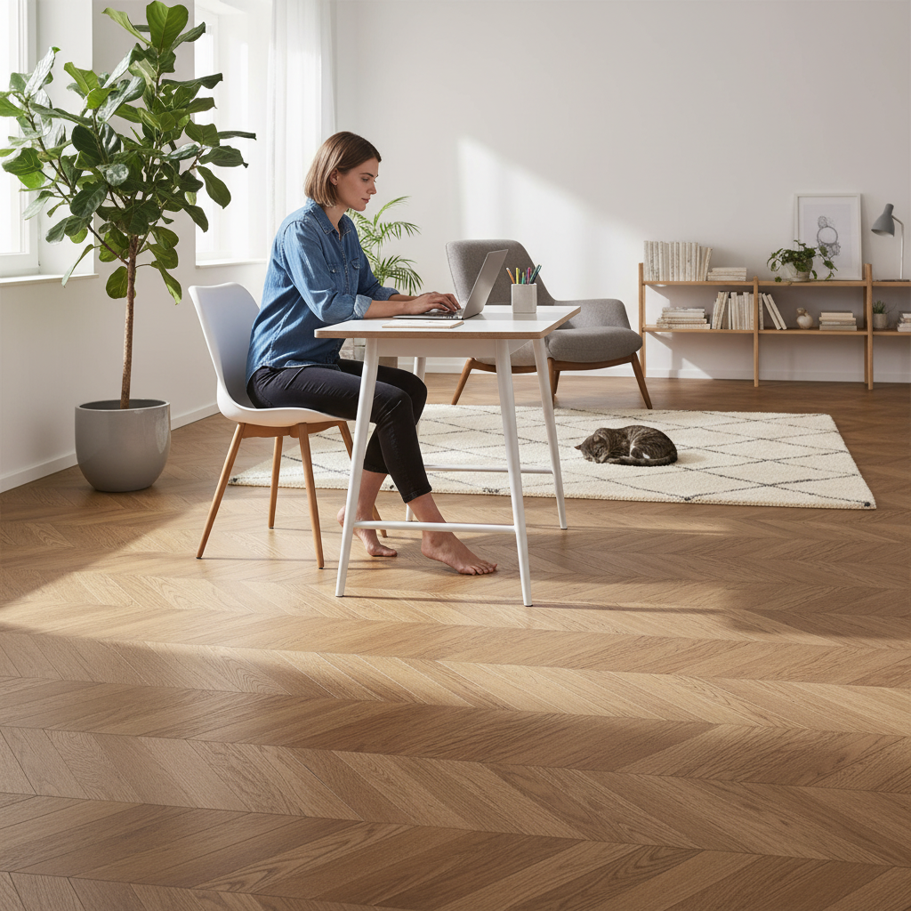 Premium 14mm Light Brushed Engineered Real Wood Flooring - Durable Oak Finish with Timeless Design for Any Living Space
