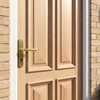 Unfinished External Hardwood Door with Hampstead Raised Mouldings - detail view