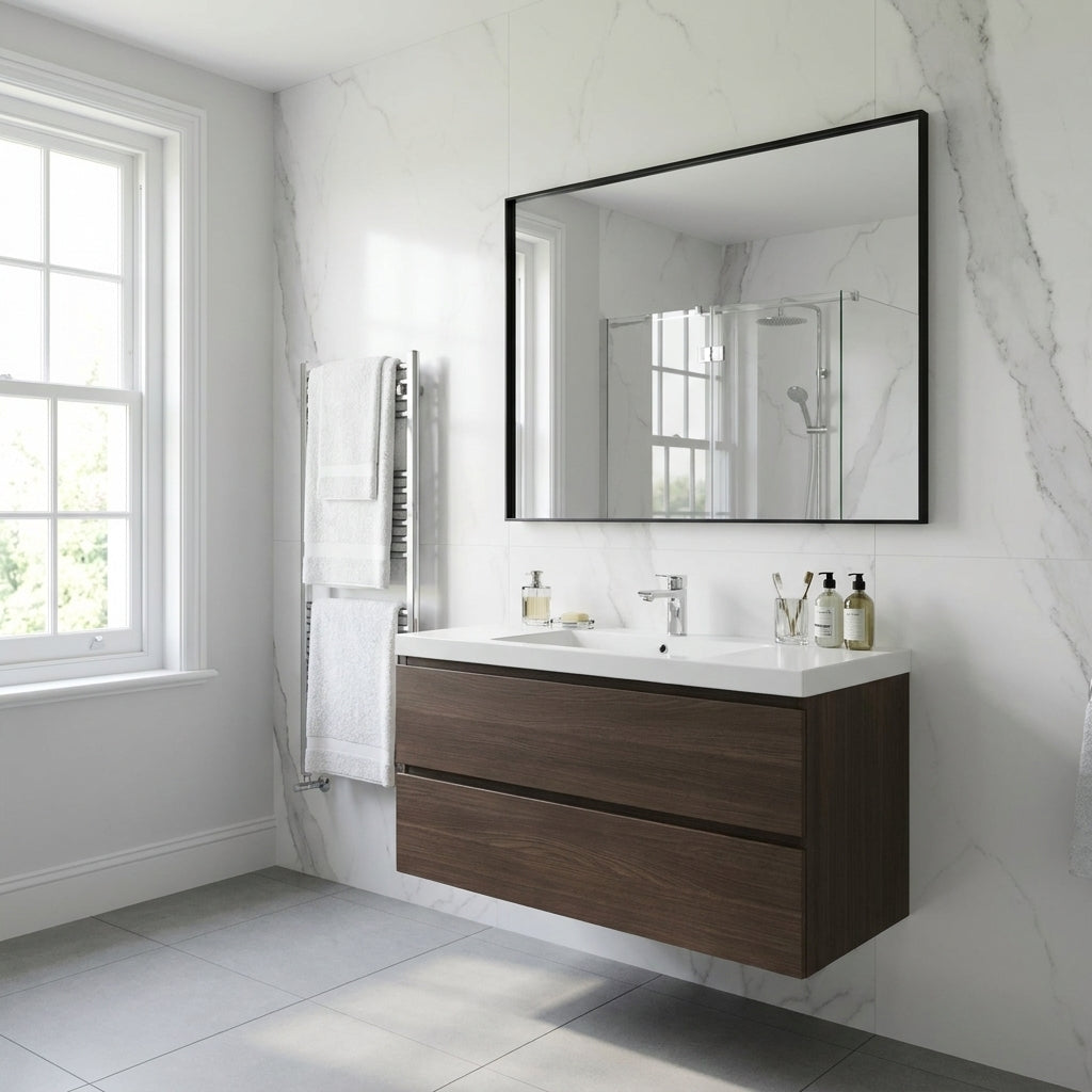 PVC Gloss Waterproof Wall Panelling Calcatta Marble 2400x1000x10mm