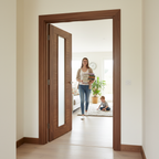 Premium Fully Finished Walnut Shaker Architrave - Modern Profile Design for Contemporary Doors