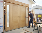 Premium Double Doors with Matching Sidelights - Clear Glazed Design, 44mm Thick, Adjustable Height Sidelights