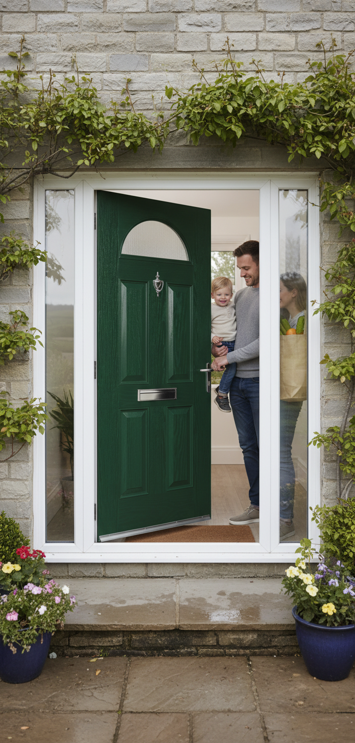 Premium External Glazed Fire Door Set with 30-Minute Fire Resistance, Multipoint Locking System and Custom Color Options