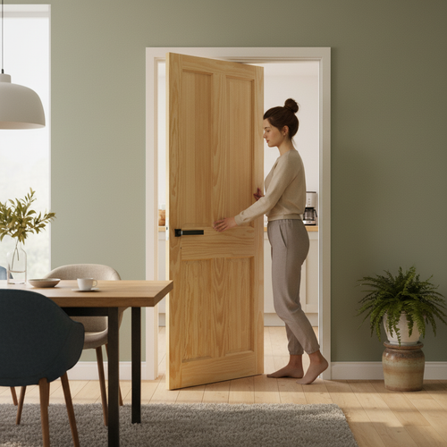 Premium Clear Pine Unfinished 4 Panel Internal Door for Versatile Home Interiors - Image 2
