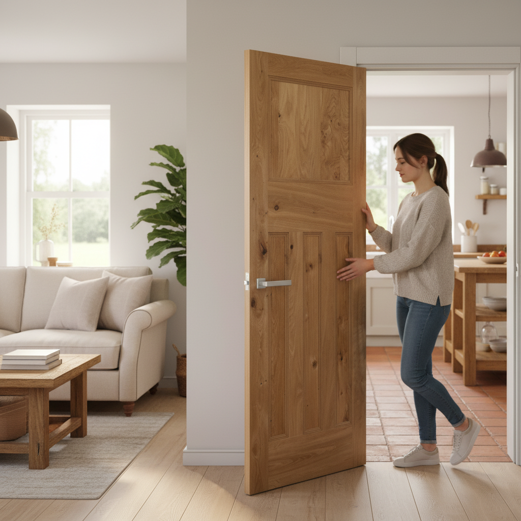 Premium Internal Rustic Oak Fully Finished 1930's DX Door - Ideal for Renovations